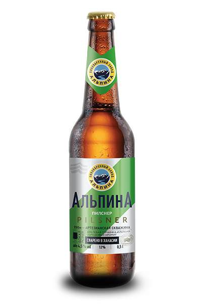 Пиво светлое фильтрованное пастеризованное «Альпина пилснер» (PILSNER)